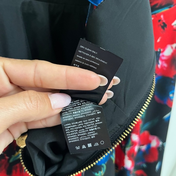 Bebe x Naven Red Floral Skater Dress with Cutout Back (Size 2) - Picture 11 of 12